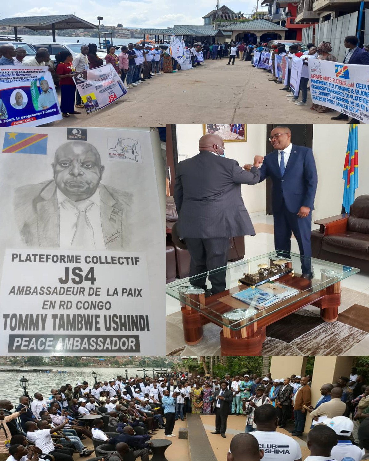 ARRIVEE TRIOMPHALE A BUKAVU DU COORDONNATEUR NATIONAL DU P-DDRCS Tommy TAMBWE USHINDI