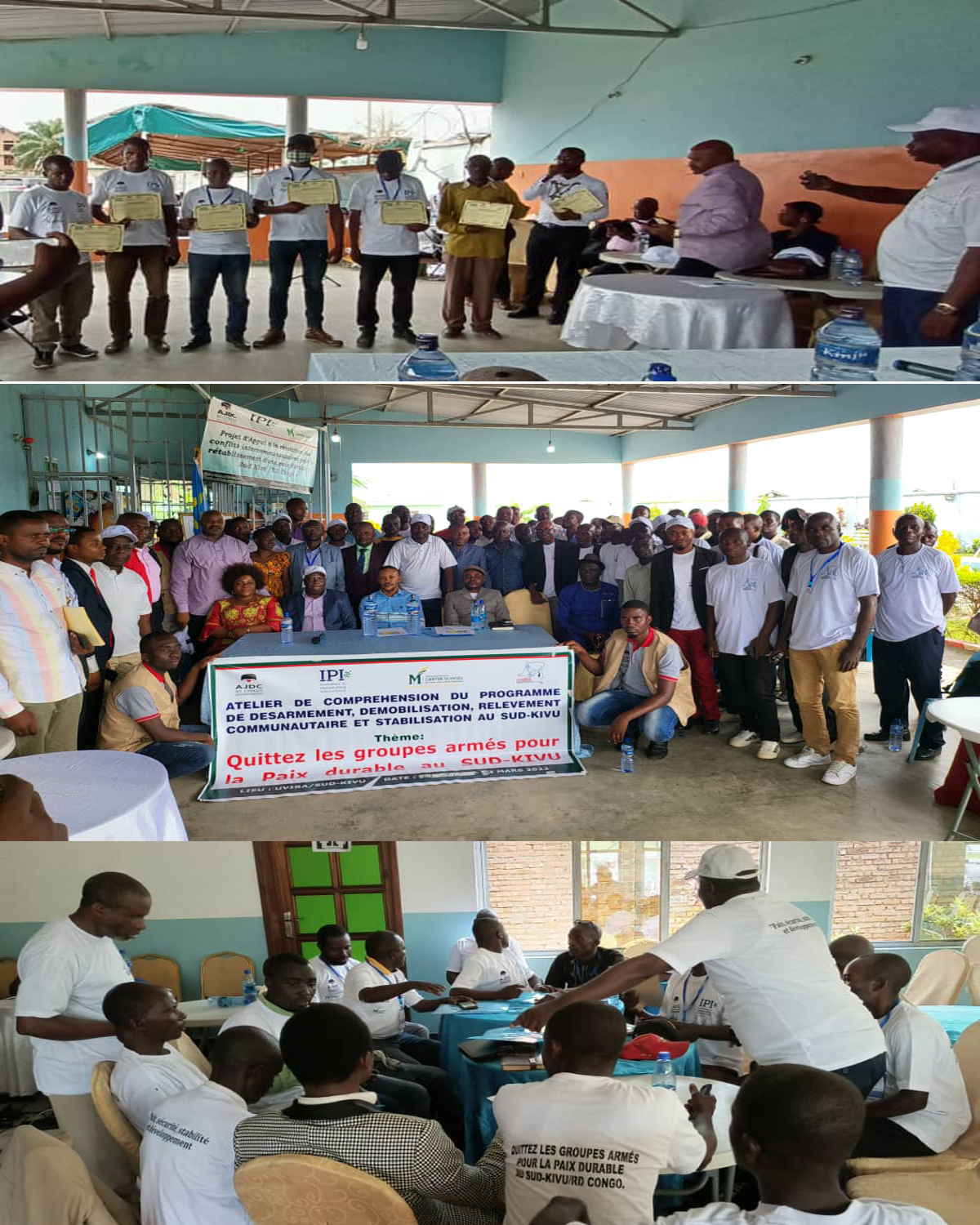 CLOTURE DE L’ATELIER DES GROUPES ARMES DU HAUT PLATEAU DE FIZI, MWENGA ET MINEBWE  SUR LA COMPREHENSION DU P-DDRCS  ￼