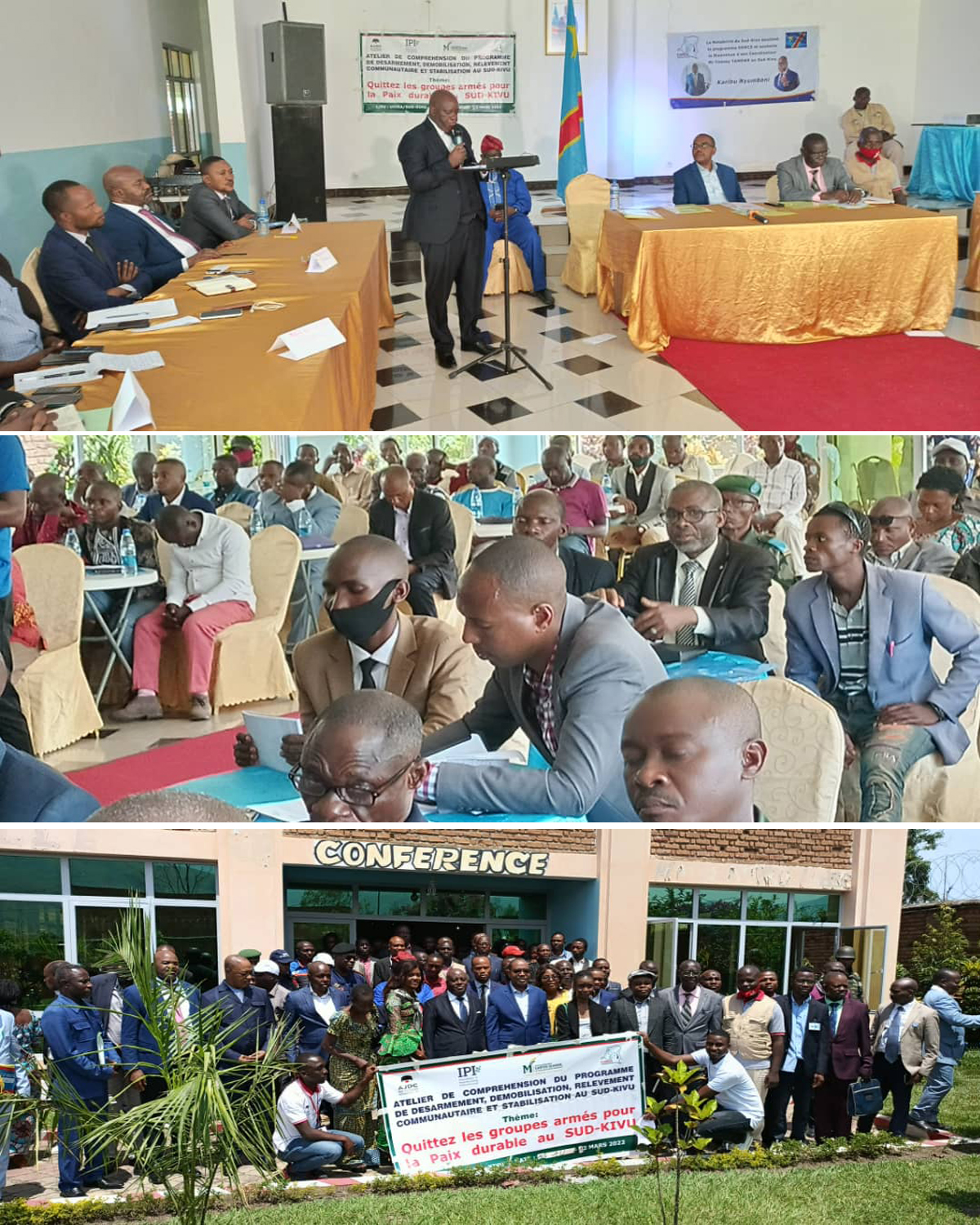 LES LEADERS DES GROUPES ARMES ACTIFS DANS LES TERRITOIRES D’UVIRA, FIZI ET MWENGA AU SUD KIVU EN ATELIER POUR COMPRENDRE LE P-DDRCS
