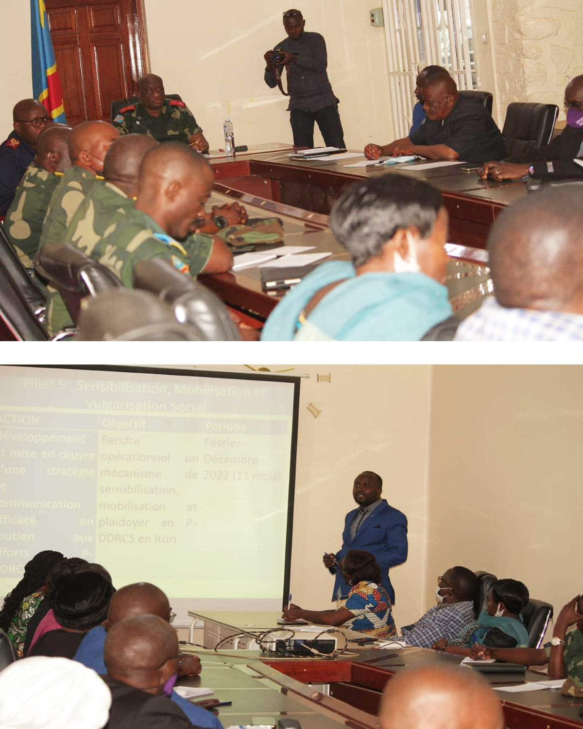PRESENTATION AU GOUVERNEUR MILITAIRE DE LA FEUILLE DE ROUTE DES ACTIONS DU P-DDRCS EN ITURI