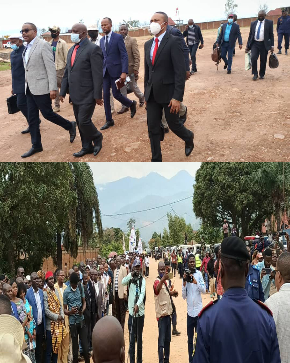 SUD-KIVU : LE COORDONNATEUR DU P-DDRCS Tommy TAMBWE USHINDI A UVIRA AVEC LE GOUVERNEUR THÉO NGWABIDJE KASI